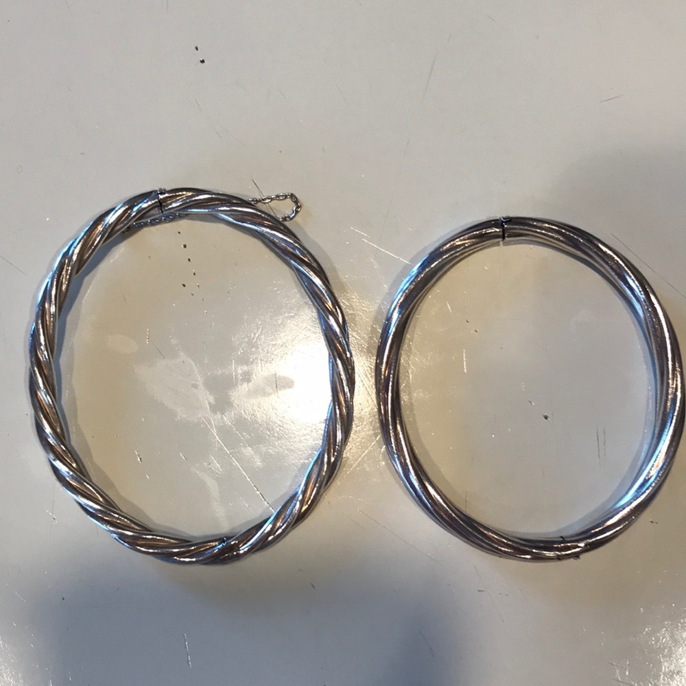 Two vintage sterling silver bracelets